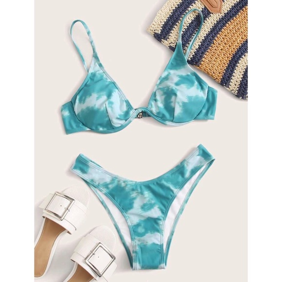 Tie Dye |  Underwire High Cut Bikini Swimsuit - Picture 3 of 6